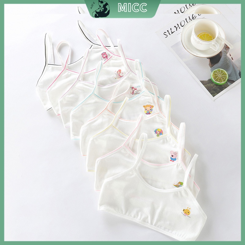 Áo Ngực Cotton Thoáng Khí Thoải Mái Họa Tiết Ngẫu Nhiên Cho Bé 8-12 Tuổi