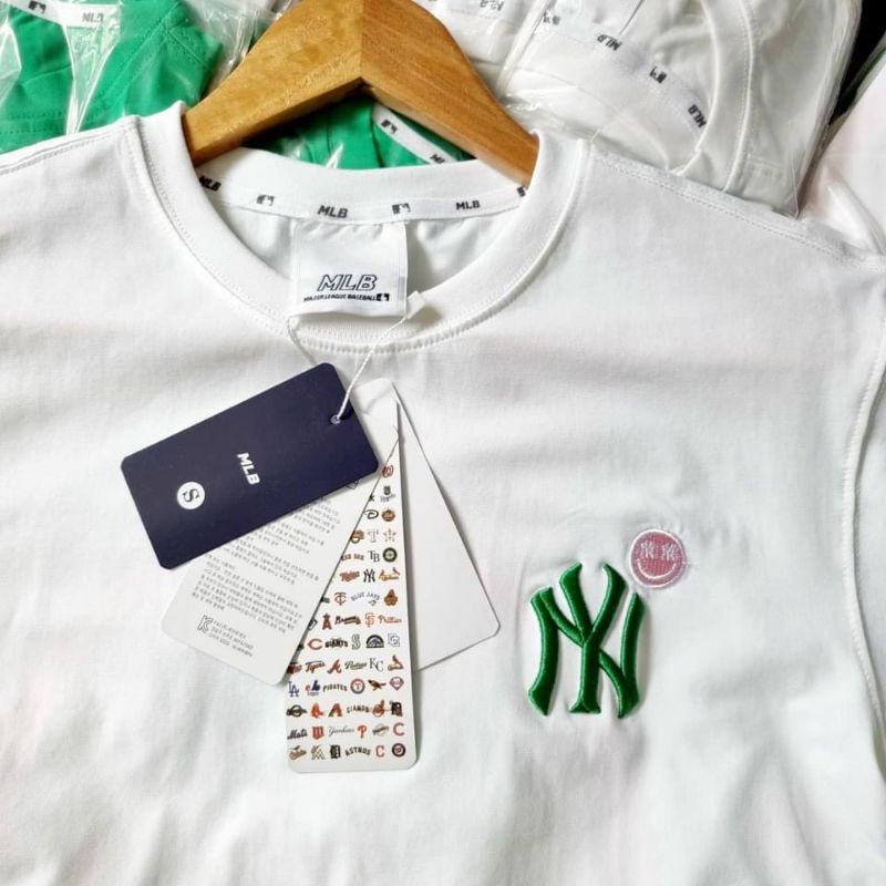 Áo đôi T shirt n.nữ MIb NY Boston mặt cười hàng cotton FULL TAG MIb