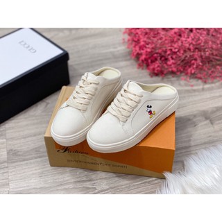 Giày Sục Zara Thể Thao Nữ Chuột Mickey Hở Gót Fullbox Chính Hãng