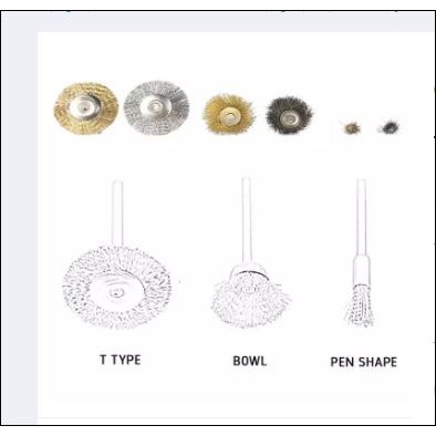 Bàn Chải Dây Thép Đồng Thau Bộ 42 cái Bàn Chải Đánh Bóng Bánh Xe Các Công Cụ xoay Dremel Rotary