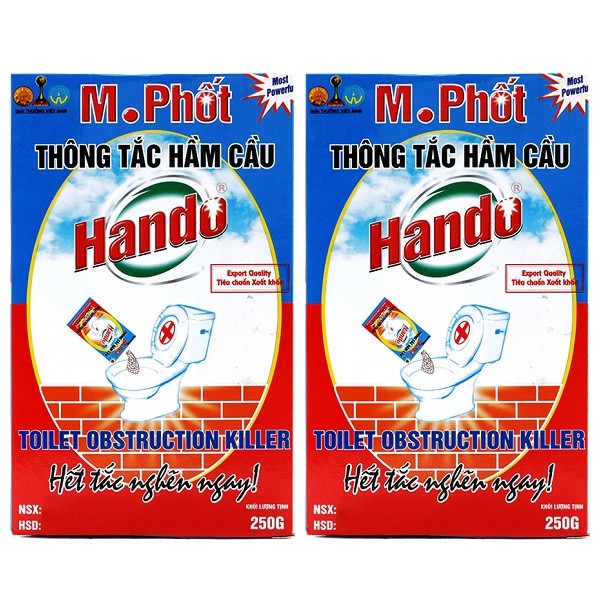 Sỉ 5 gói bột thông tắc hầm cầu M. Phốt Hando 250g xuất khẩu