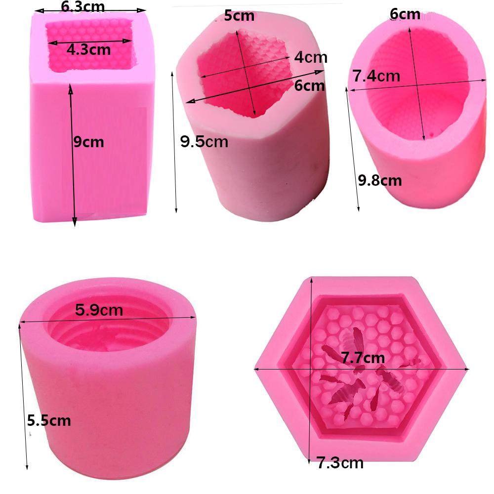 Khuôn Silicone Tạo Hình Làm Nến 3D DIY Để Bàn Trang Trí