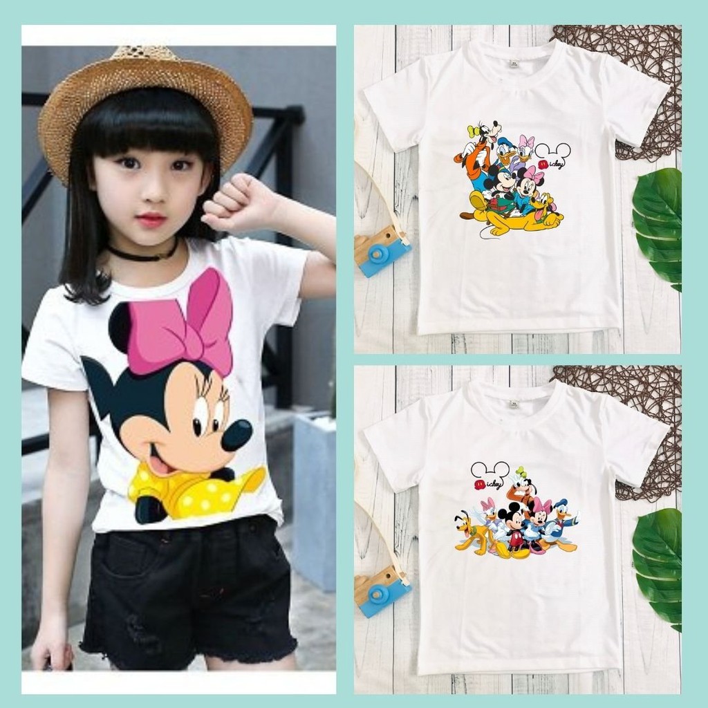 Áo bé gái hình chuột Mickey