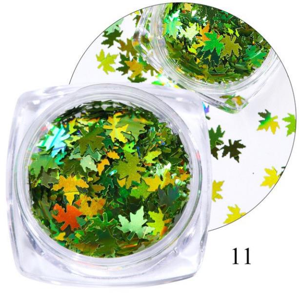 Phụ Kiên Lá Phong ( Set 12 Hũ Trang Trí Móng)