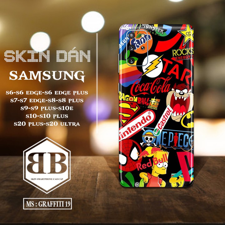 Dán Skin điện thoại SamSung s6 s6 edge s6 edge plus s7 s7 edge s8 s8 plus s9 s9 plus s10 s10 plus s10e s20 plus s20ultra