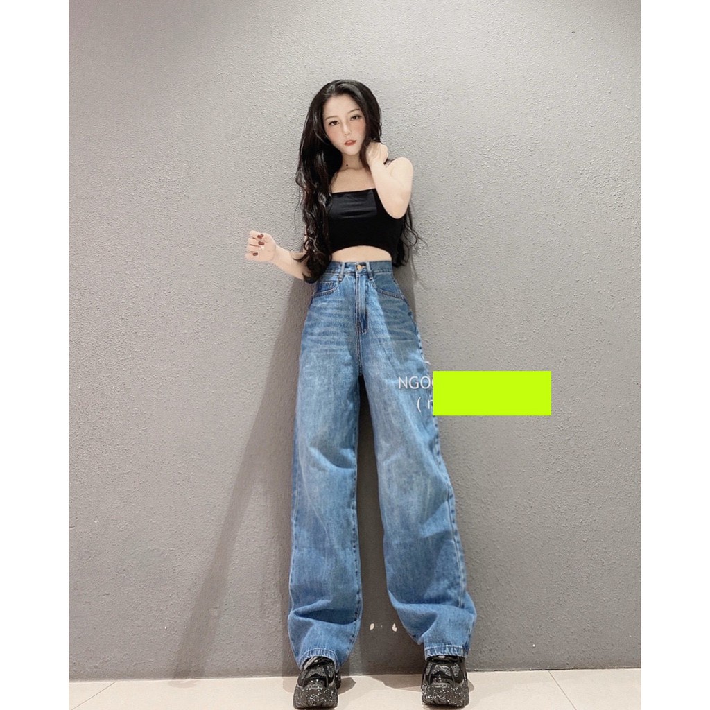 [ FREESHIP, CHẤT NGẤT ] QUẦN JEAN ỐNG RỘNG NỮ LƯNG CAO MÀU XANH RÂU MÈO CÁ TÍNH CAO CẤP NITI SIÊU PHONG CÁCH, ĐỦ SIZE