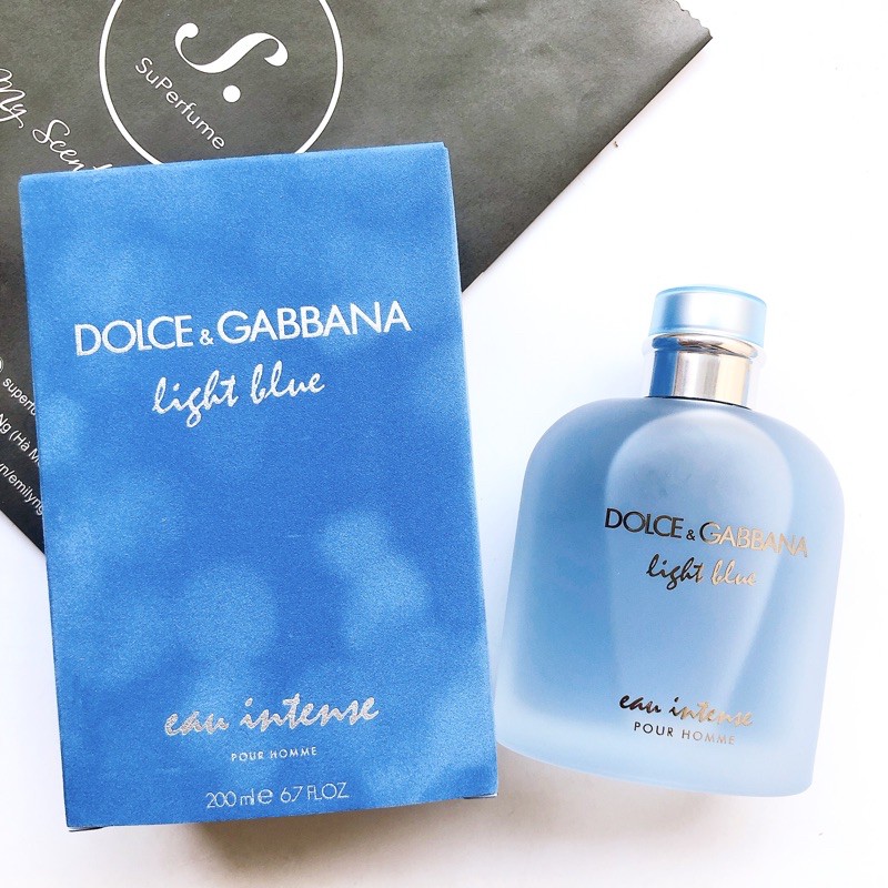 [ Mẫu thử ] Nước hoa tươi mát, nam tính D"G Light Blue Eau intense Pour homme