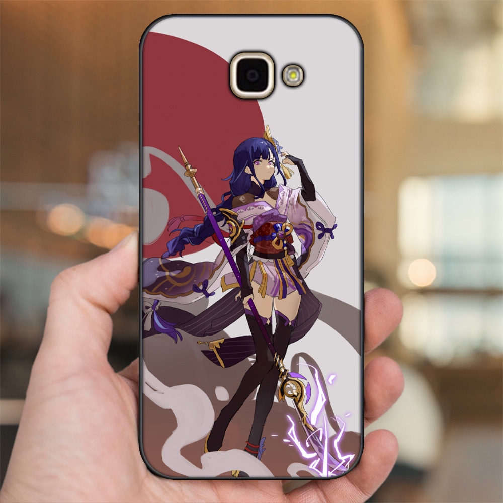 Ốp lưng Samsung A9 Pro viền đen in hình Raiden Shogun Genshin Impact