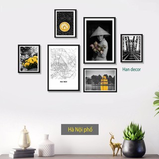 [SALE MẠNH ] BỘ 6 TRANH IN LUA COMPOSITE THÀNH PHỐ CHẤT LIỆU SIÊU BỀN