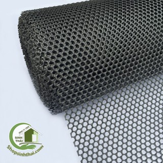 Lưới nhựa mắt cáo màu đen - [ 1 mét x khổ 1 mét ] - lưới lỗ tròn làm hàng rào, làm chuồng, che chắn côn trùng, gia súc