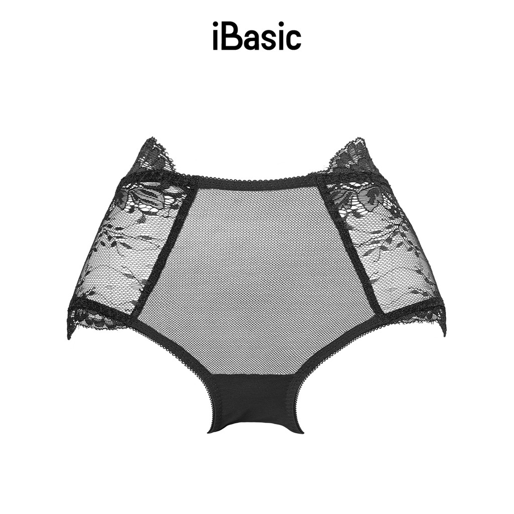 Quần lót nữ ren lưới chiếc lá lưng cao iBasic PANY055