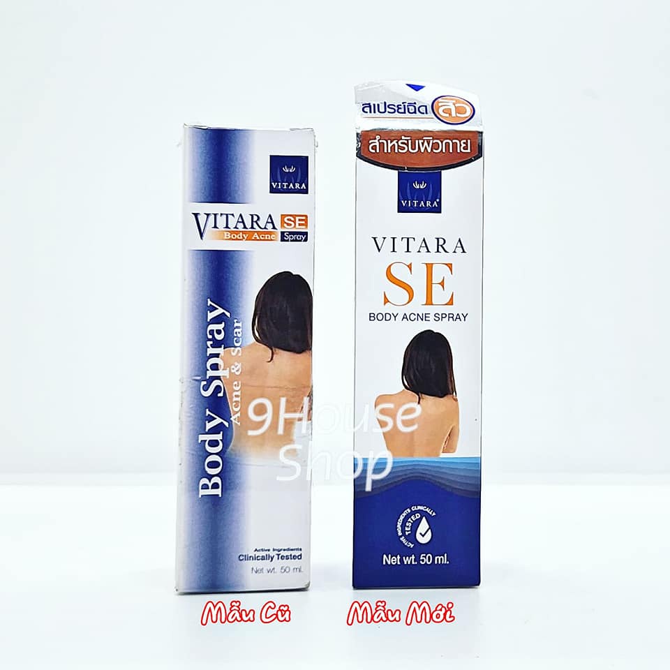 01 Chai Dung Dịch Dạng Xịt Mụn Lưng VITARA Body Acne Spray Thái Lan 50ml