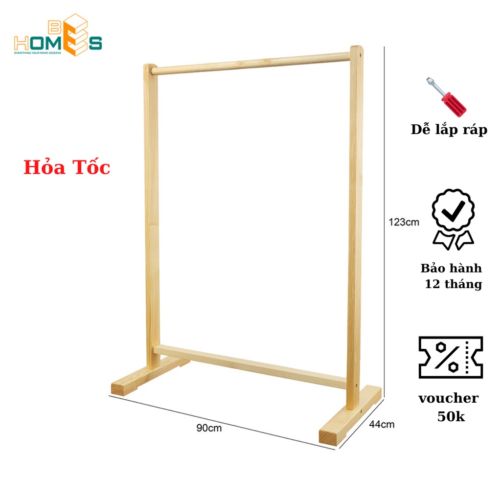 Hỏa Tốc Giá treo quần áo đơn Behomes