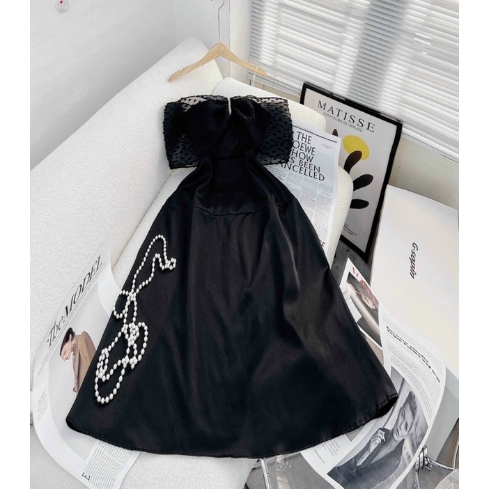 Đầm dự tiệc maxi trễ vai đính đá