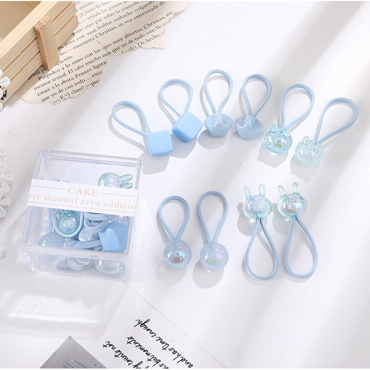 Combo hộp 10 dây cột tóc dễ thương (T02)