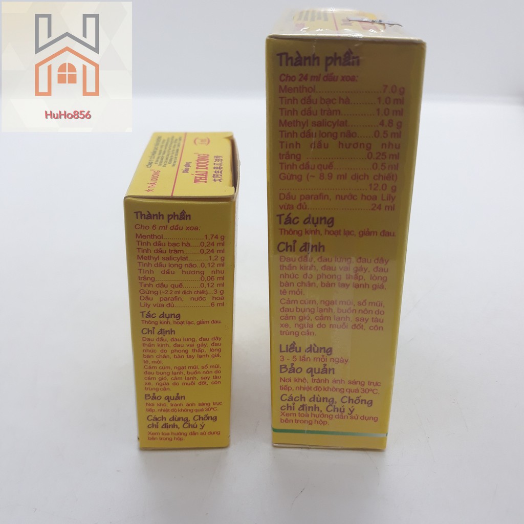 Dầu Gừng Thái Dương- Nóng Mạnh- Lọ 6ml &amp; 24ml