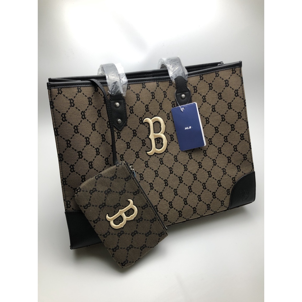 Túi Đeo Vai MLB Bản Ngang Monogram Shopper Bag - Tặng Túi Giấy Store MLB