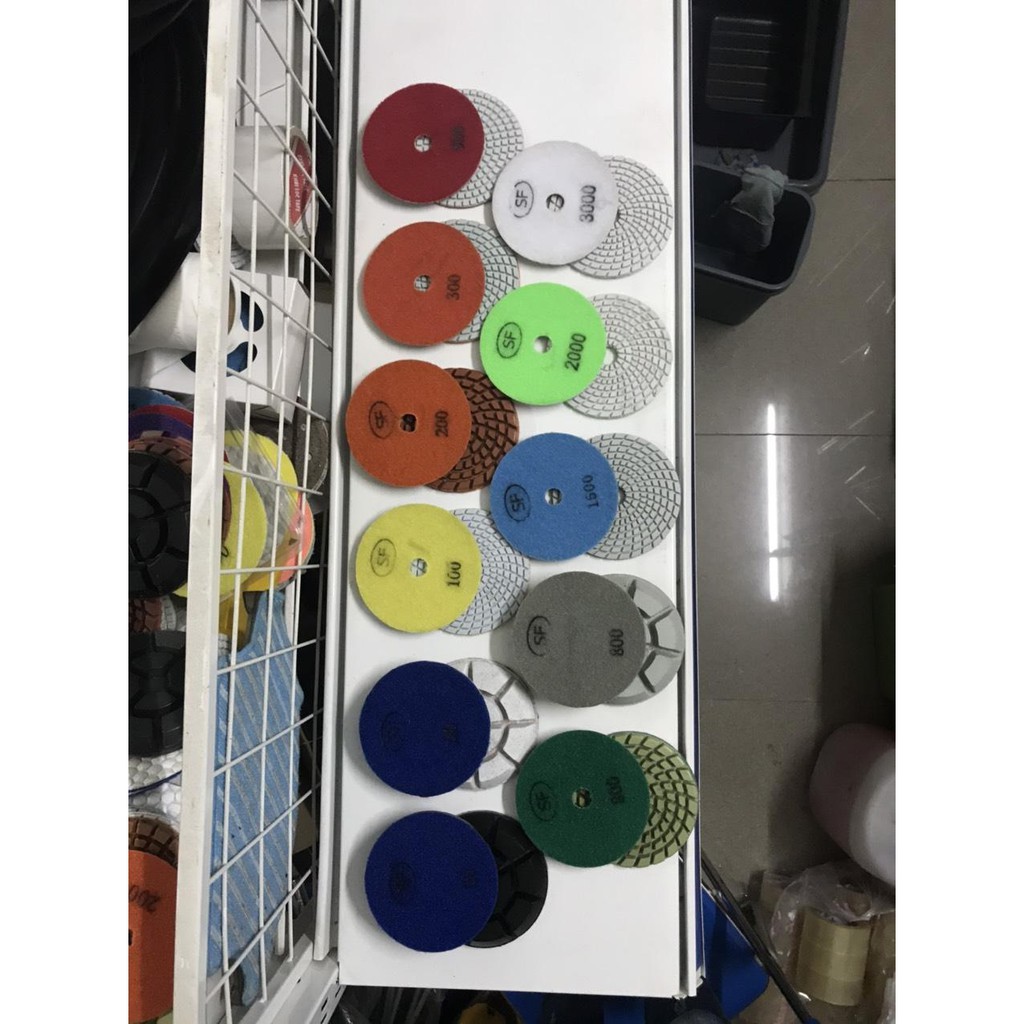 Bộ 6 đĩa mài bóng sàn, phíp mài bóng, lá số dày 3.5mm