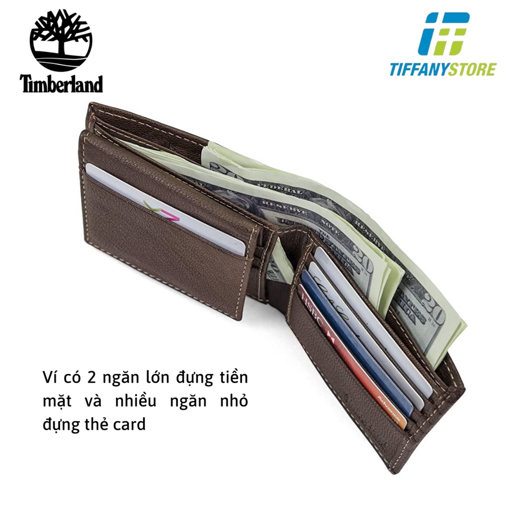 Ví nam Timberland Men's Leather RFID Blocking Passcase Security Wallet