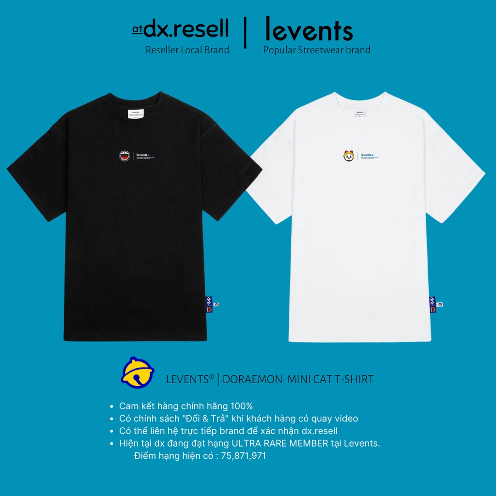 ÁO THUN LEVENTS | DORAEMON MINI CAT TEE