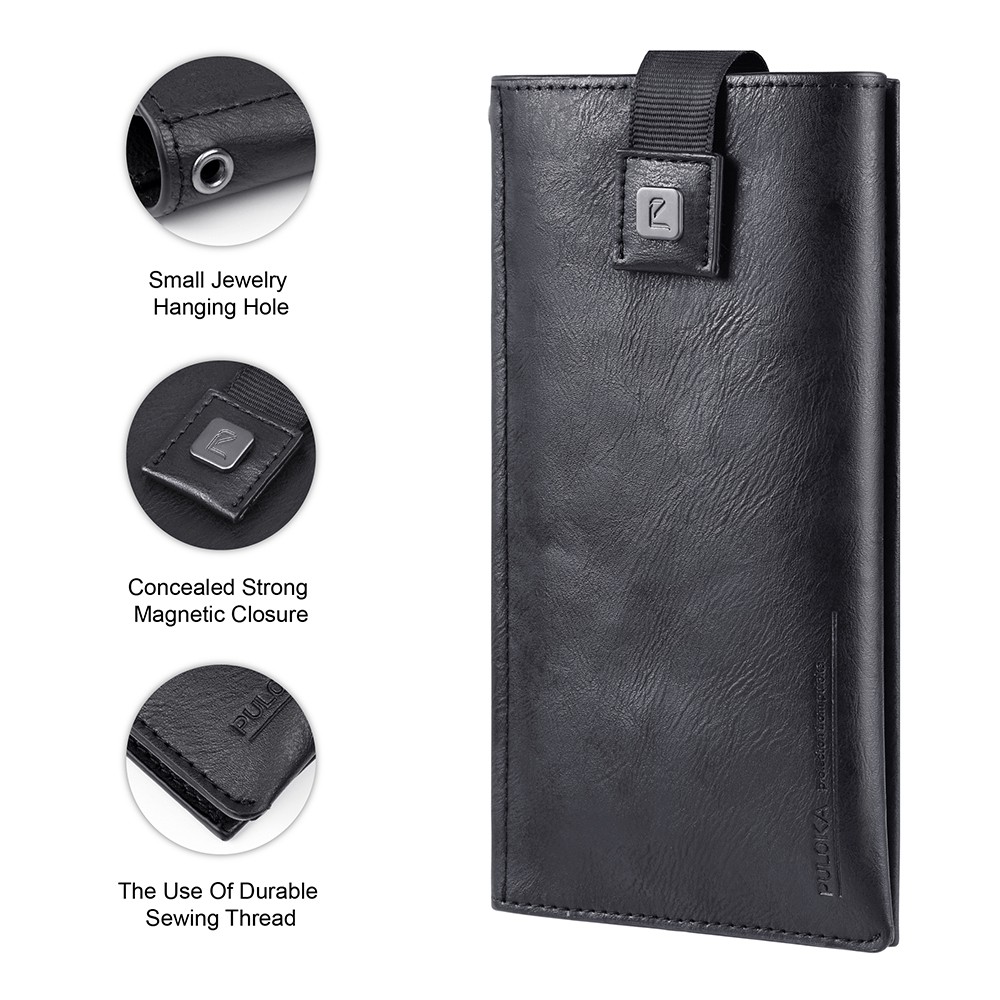 Bao da điện thoại PULOKA nắp lật kèm ví cao cấp dành cho iPhone | BigBuy360 - bigbuy360.vn