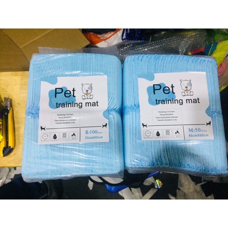 Túi tã lót chuồng cho chó mèo thú cưng, lót lồng khay vệ sinh, sàn xe charcoal than carbon hoạt tính cỡ S 33x45, M 45x60