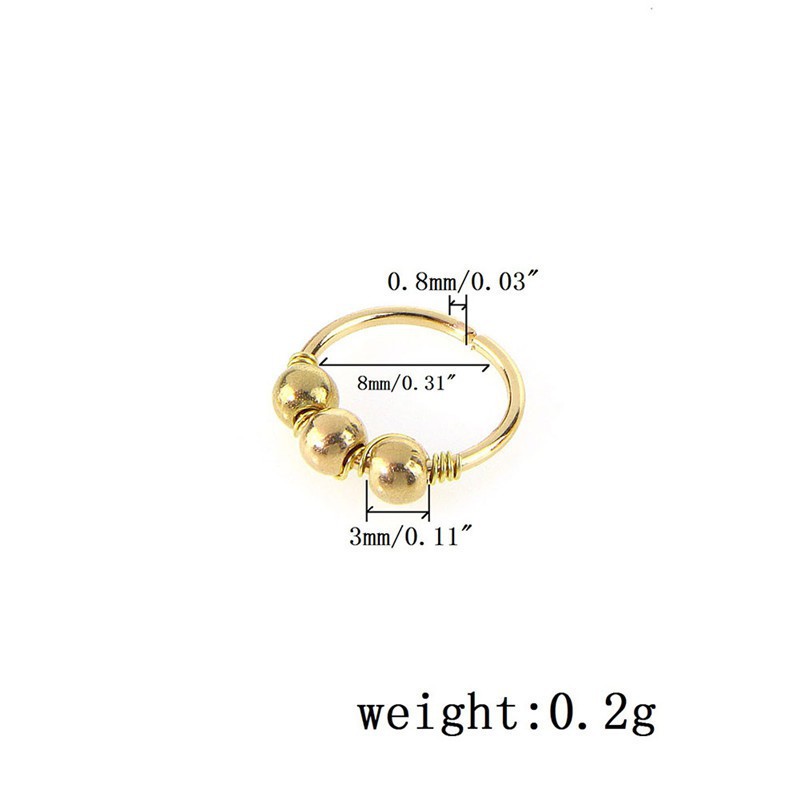 Khuyên mũi gắn hạt 6mm / 8mm / 10mm