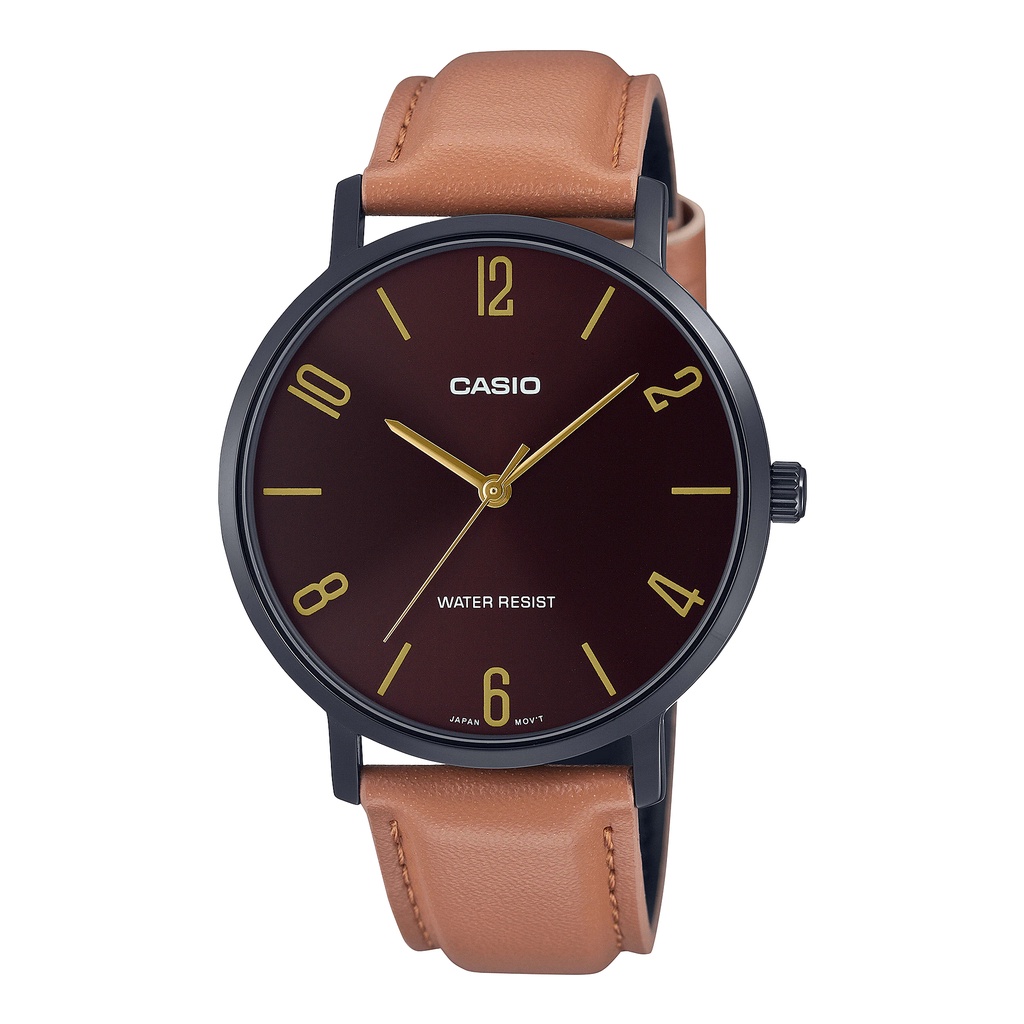 Đồng hồ nam Casio MTP-VT01BL-5B dây da, chống nước, size 40mm, hàng chính hãng