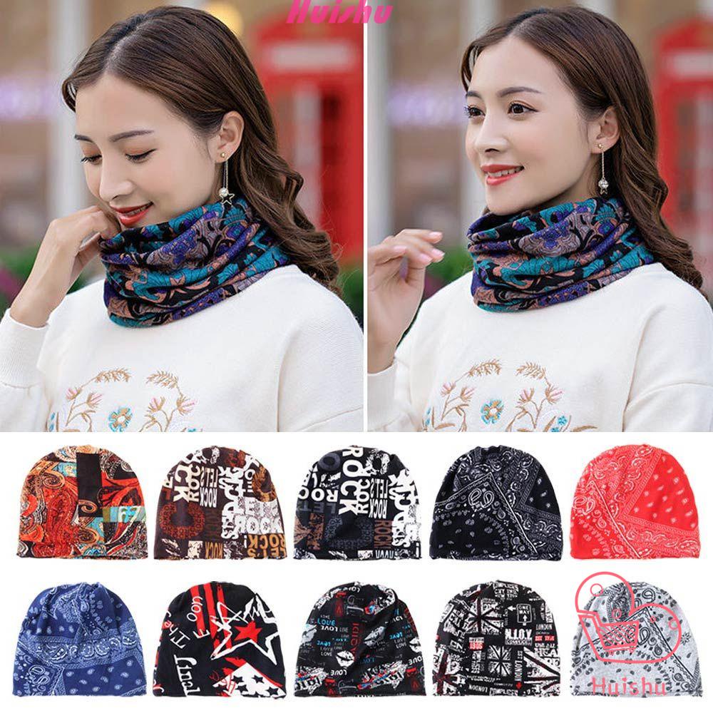 Khăn quấn đầu bảo vệ cổ kiêm khẩu trang bằng cotton bảo vệ mặt chống gió giữ ấm mùa đông dành cho nam nữ