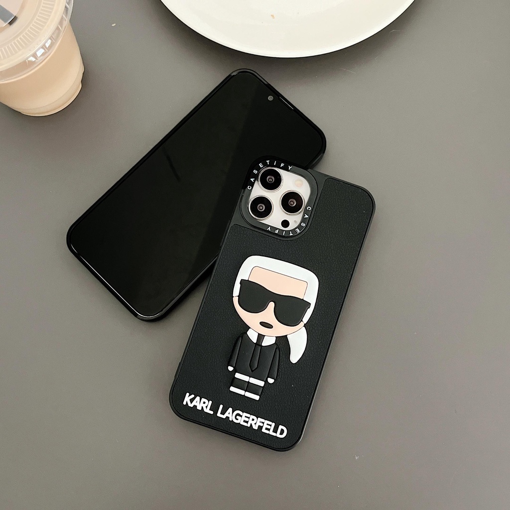 Ốp Điện Thoại Silicon Ba Chiều Hình Búp Bê Karl Lagerfeld Sang Trọng Cho iphone 13 Pro Max 13 13pro 11 Pro Max 11 X Xs Max 12Pro 12 Pro Max