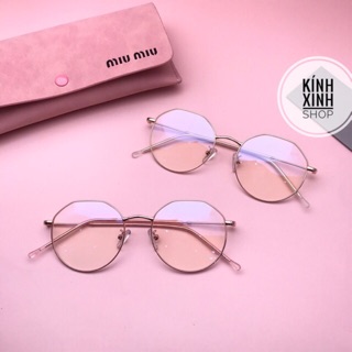 Kính gọng mắt tròn kim loại korea cao cấp kll5526