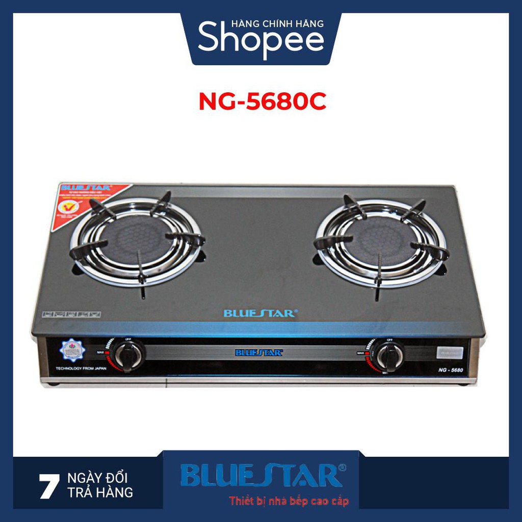 Bếp gas hồng ngoại Bluestar NG-5680C, Đánh lửa IC 2 vòng lửa