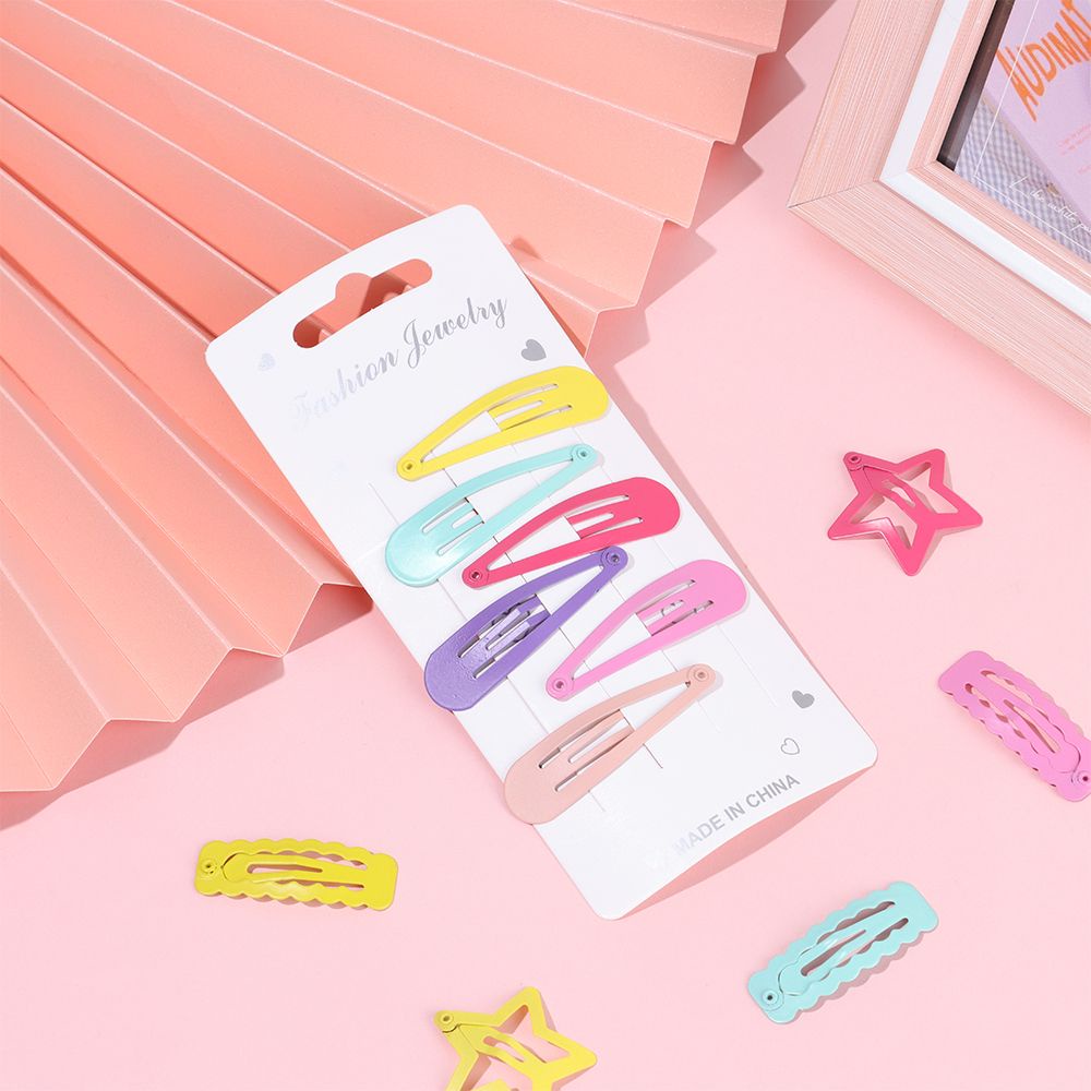 Bộ 6 Kẹp Tóc Nhiều Hình Dạng Dễ Thương Thời Trang Cho Nữ