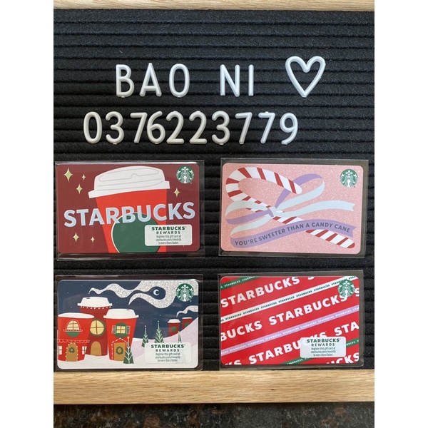 Thẻ giấy Starbucks US Xmas - Phiên bản giáng sinh 2021