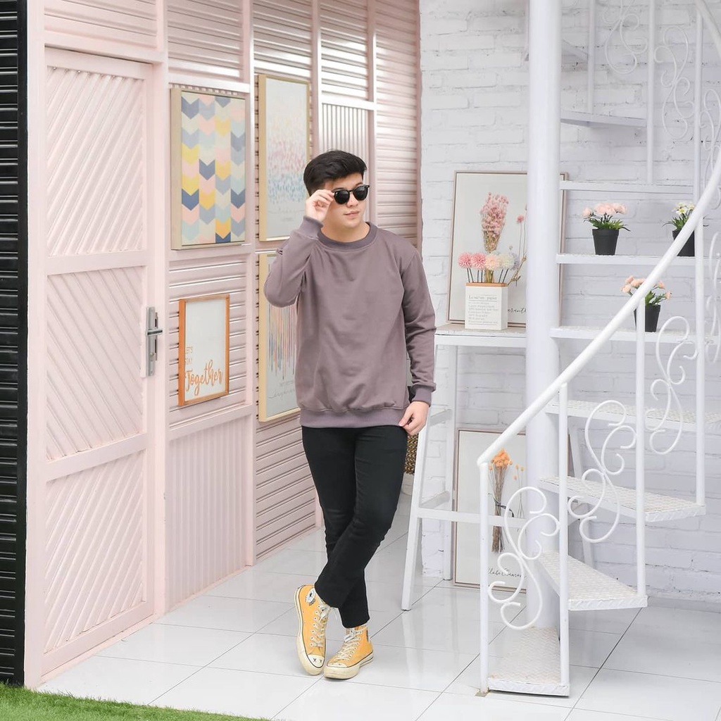 Áo sweater lông cừu trơn thời trang cho nam nữ | BigBuy360 - bigbuy360.vn