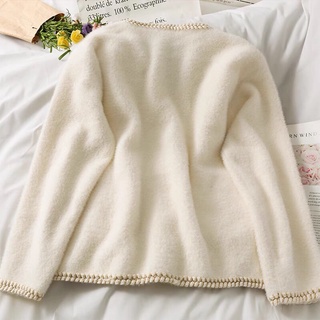 Áo khoác len lông thỏ tiểu thư