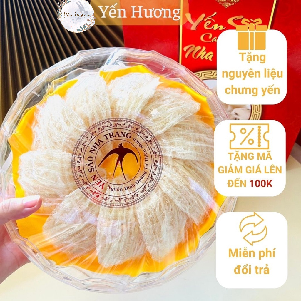 Tổ yến sào tinh chế sợi ngắn 1 mặt sợi dài cao cấp Nha Trang Khánh Hòa 100gr