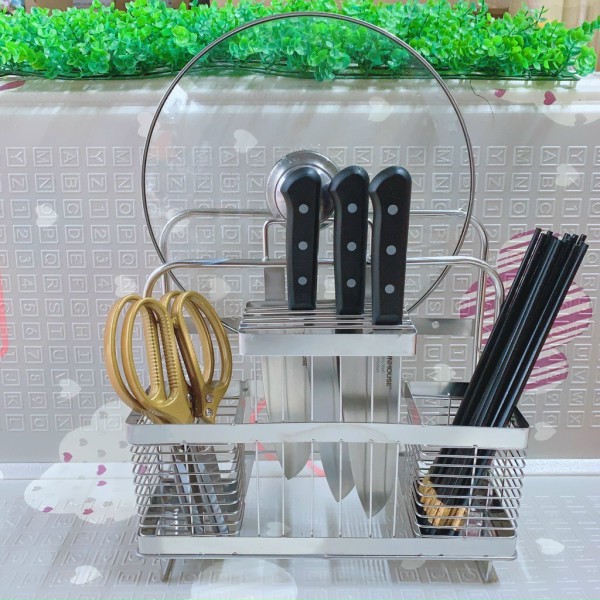 Ống đũa inox ,cài dao thớt, để bàn hoặc vít trên tường siêu tiện dụng | BigBuy360 - bigbuy360.vn