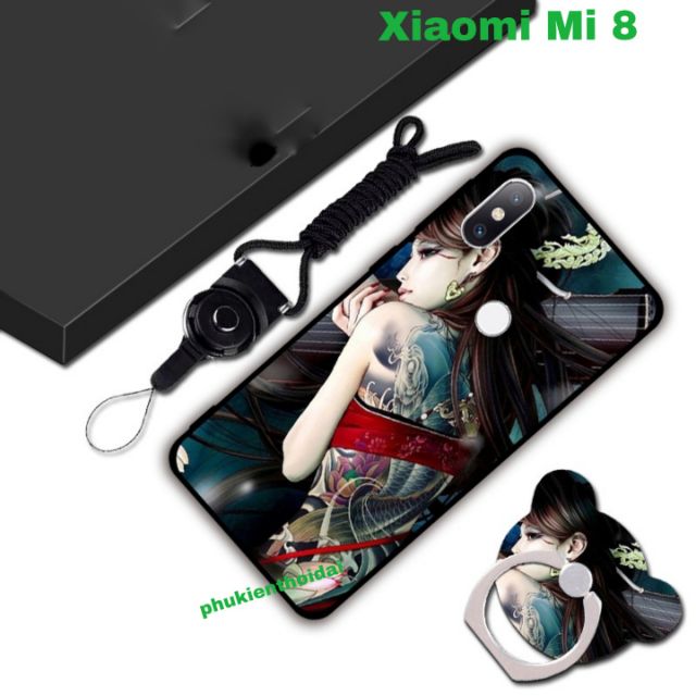 Ốp lưng Xiaomi Mi 8 dẻo TPU in 3D cao cấp
