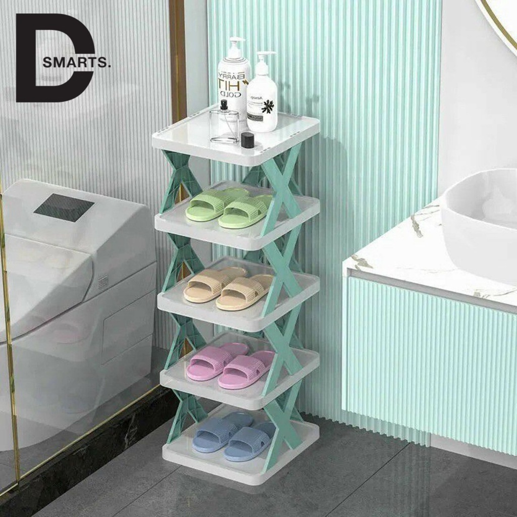 Kệ Để Giày Dép Tháo Lắp 5 tầng Mẫu Mới Nhất, Kệ Giày Dép Chữ X Đa Năng Hiện Đại