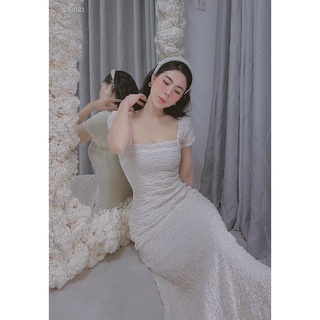 ĐẦM MIDI XỐP CỔ U ĐUÔI CÁ (KÈM VIDEO HÌNH THẬT)