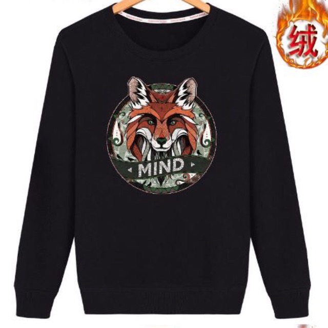 Áo nỉ chó sói Mind có bigsize