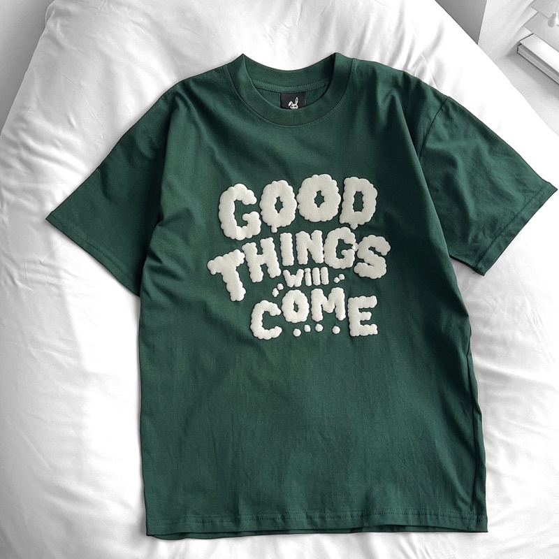 Áo thun tay lỡ unisex,in hoạ tiết nổi Come