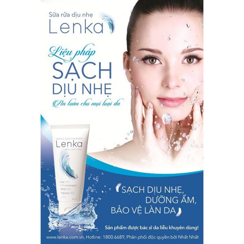Lenka sữa rửa mặt LENKA Nhất Nhất 150ml dịu nhẹ ko mùi