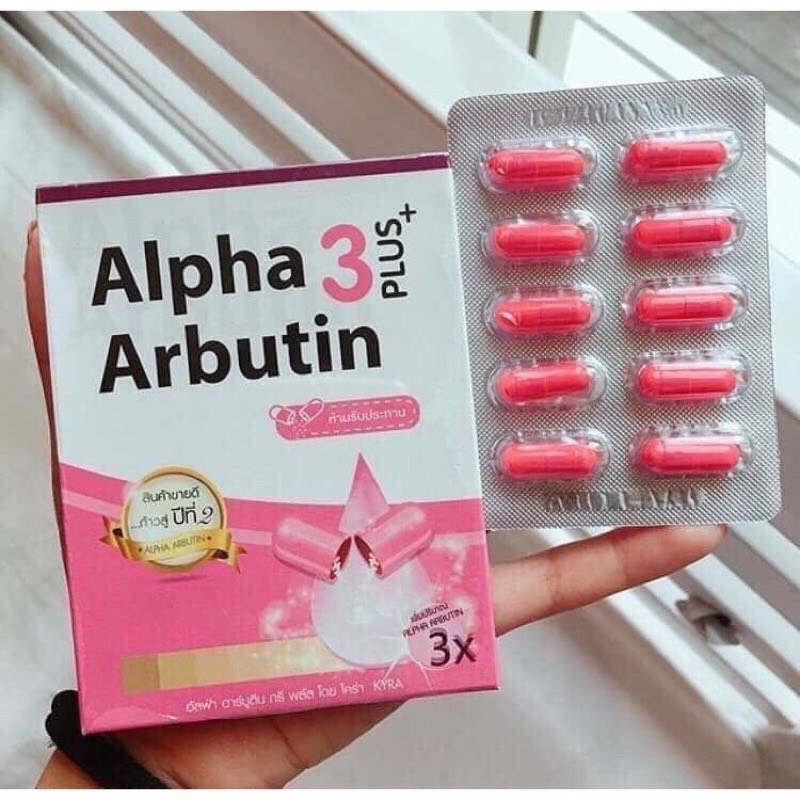 01 Vĩ Kích Dưỡng Trắng Da Alpha Arbutin 3 plus Thái Lan 10 viên