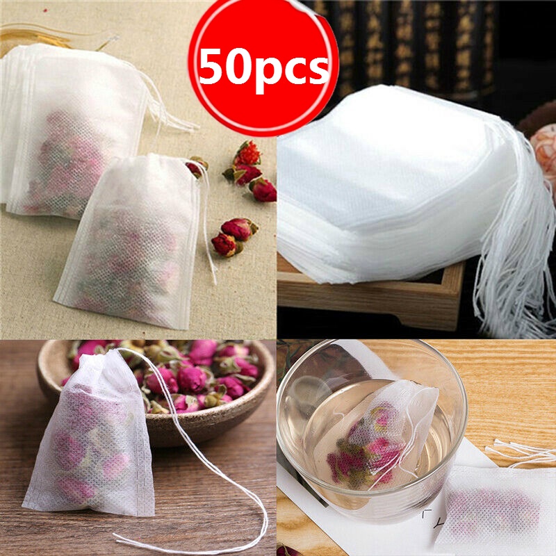 Bộ 50 túi lọc trà rỗng 9x7cm tiện dụng
