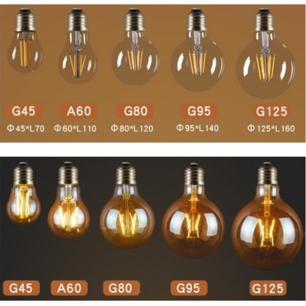 Bộ 10 bóng đèn Led Edison G95 8W đui E27.