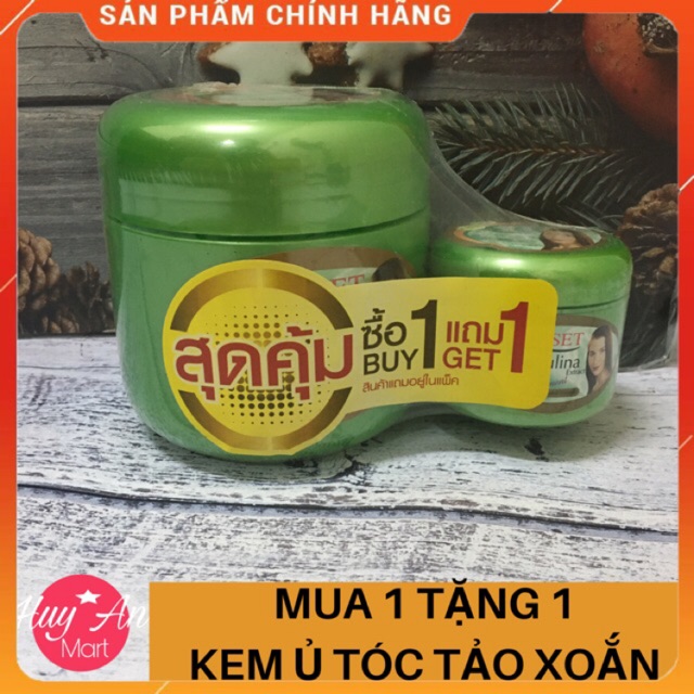 [ mua 1 chai to tặng chai nhỏ] Kem ủ tóc CRUSET Tảo xoắn Thái Lan 500ml và 40ml