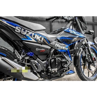 Tem rời xe raider xanh đen, tem 3 lớp không bay màu
