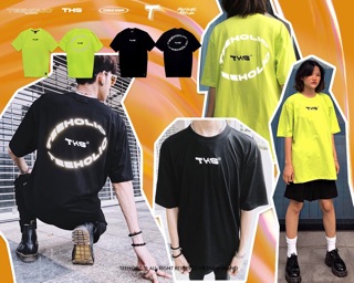 [TeeHolic] THS Reflective Basic Logo - Áo Logo Phản Quang Màu Đen Trắng Xanh Neon Tan
